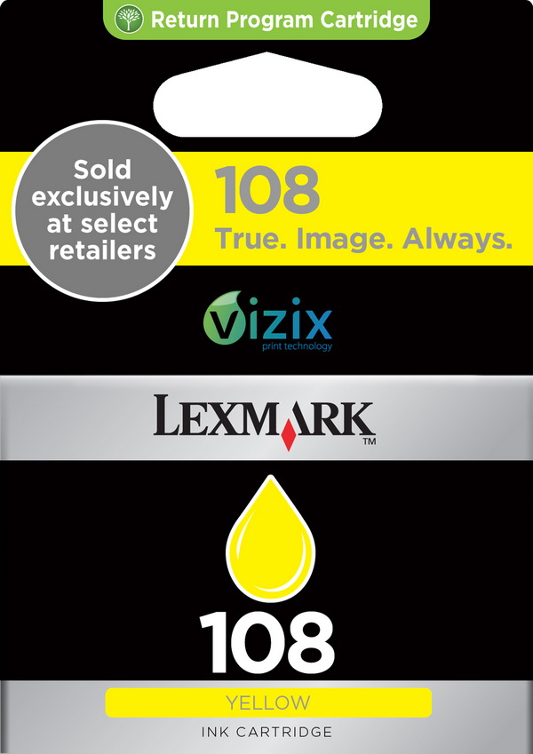 Lexmark InkJet 108 yellow Return Program Ink Cartridge Standard Yield